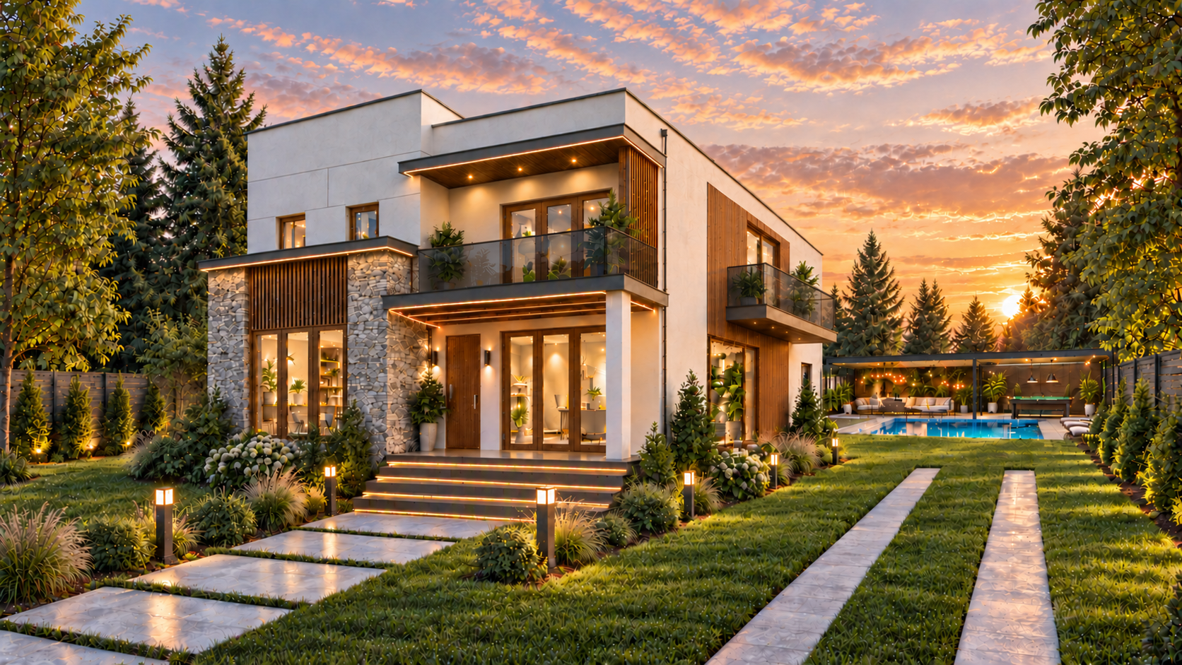 Approved front house render