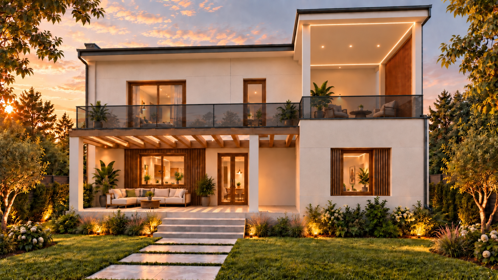 Approved rear house render